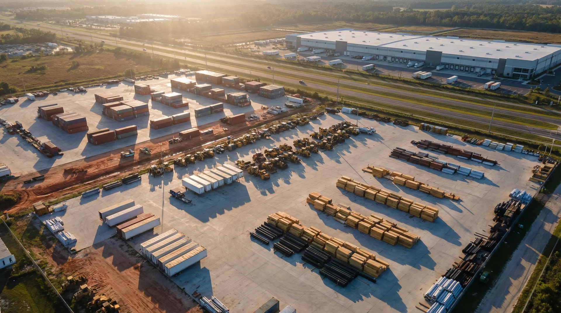 Industrial Outdoor Storage aerial view