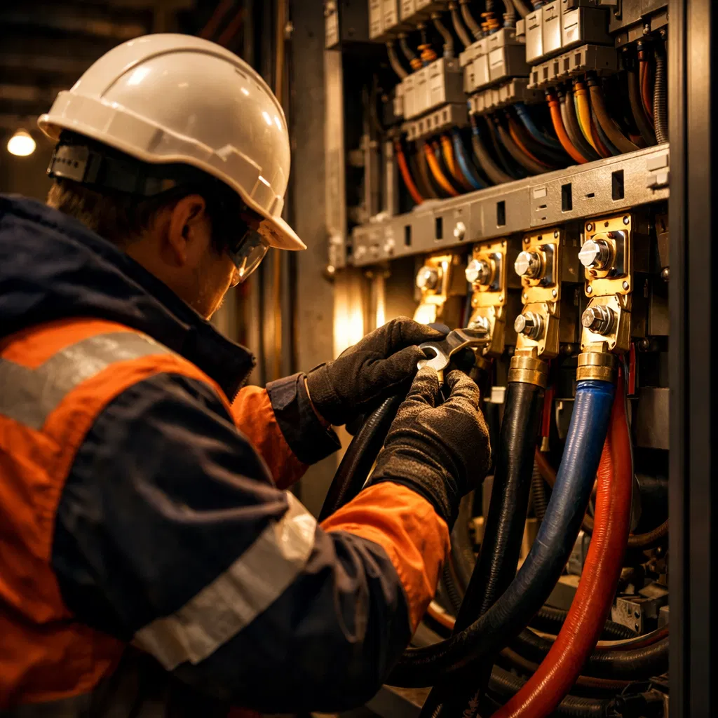 PowerVille electrician at work