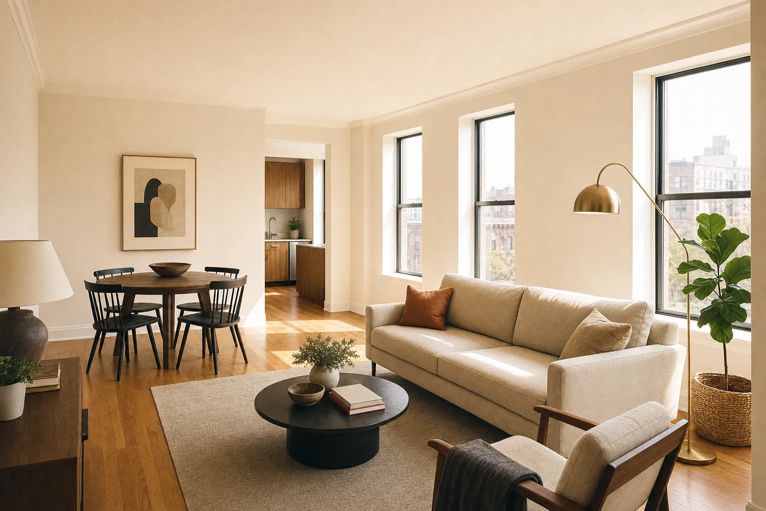 A freshly turned-over apartment interior