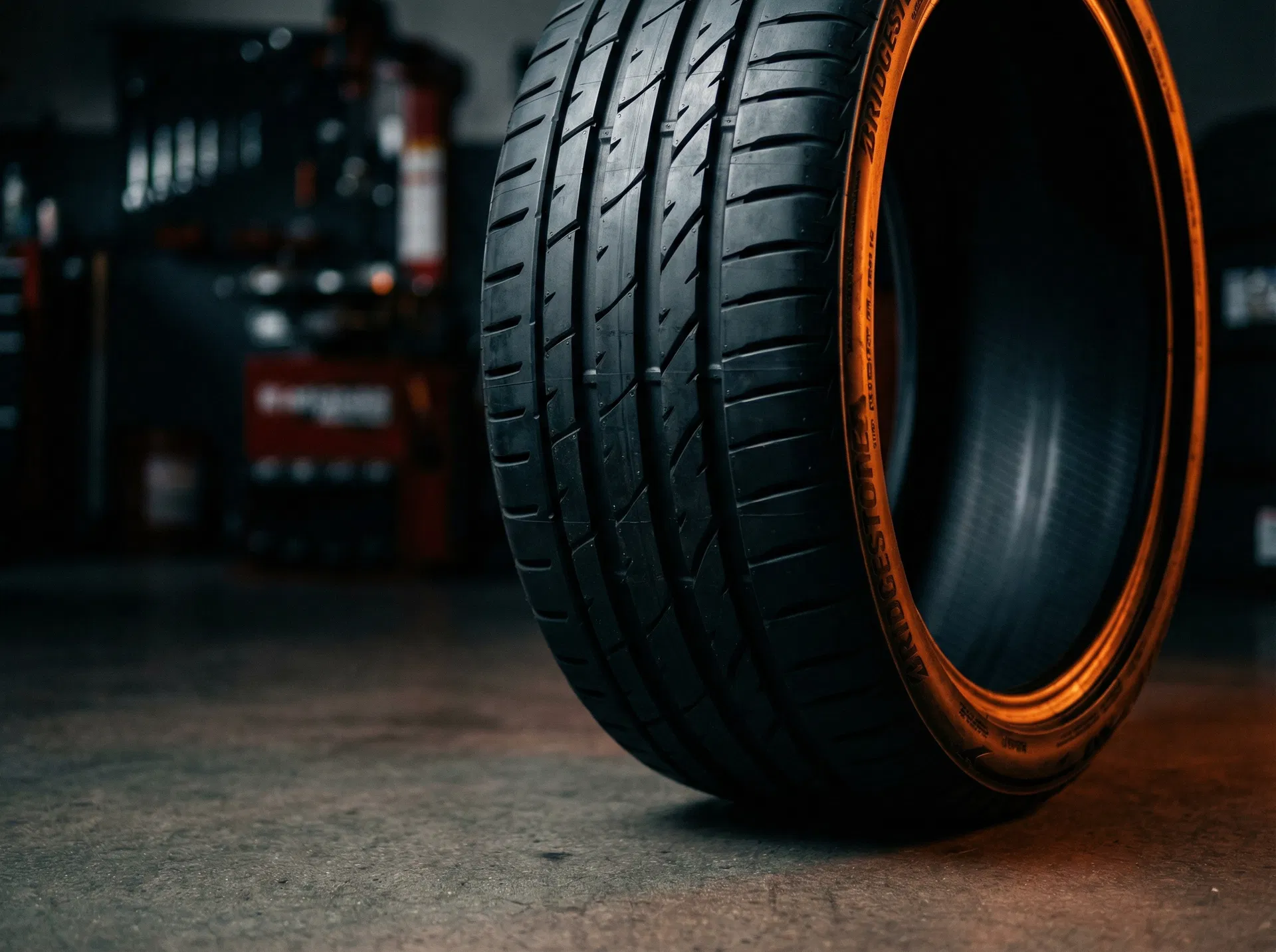 Premium tire close-up