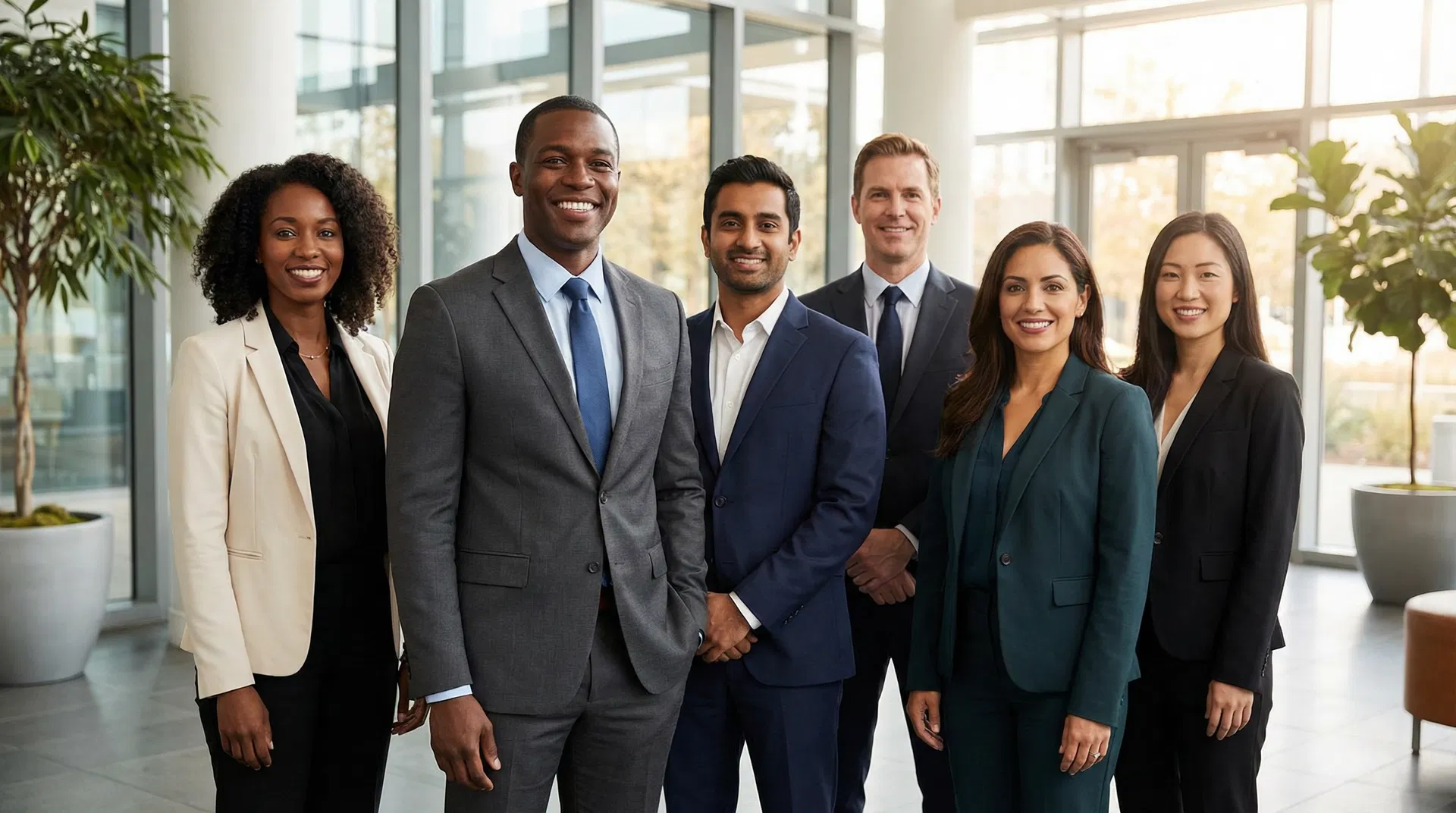Diverse professional consulting team