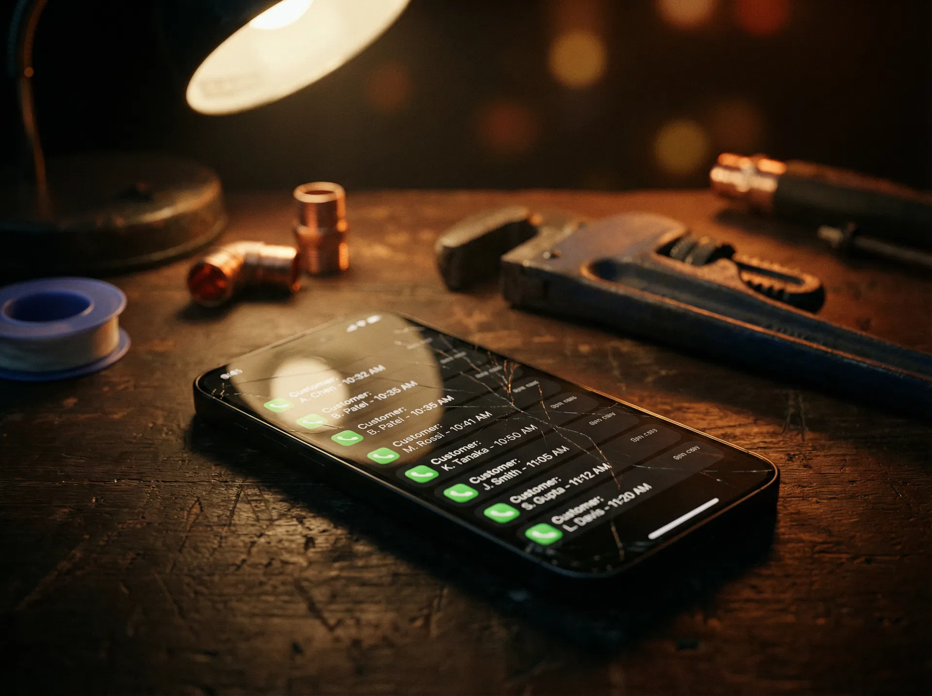 Missed calls on a plumber's phone