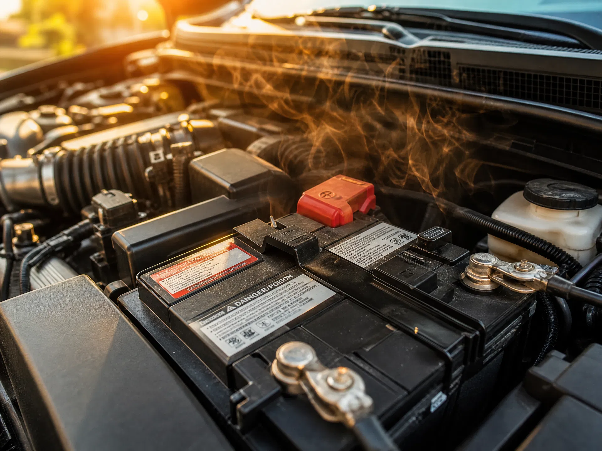 Car battery under Florida heat