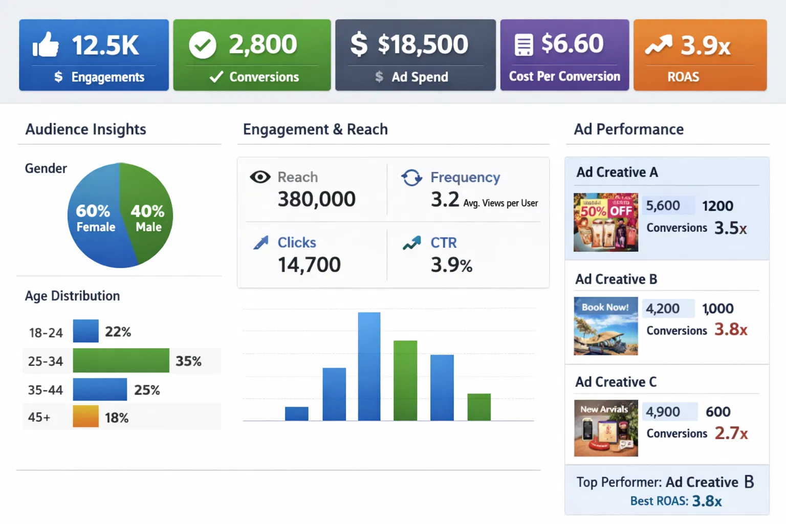 Social Media Campaign - 3.9x ROAS