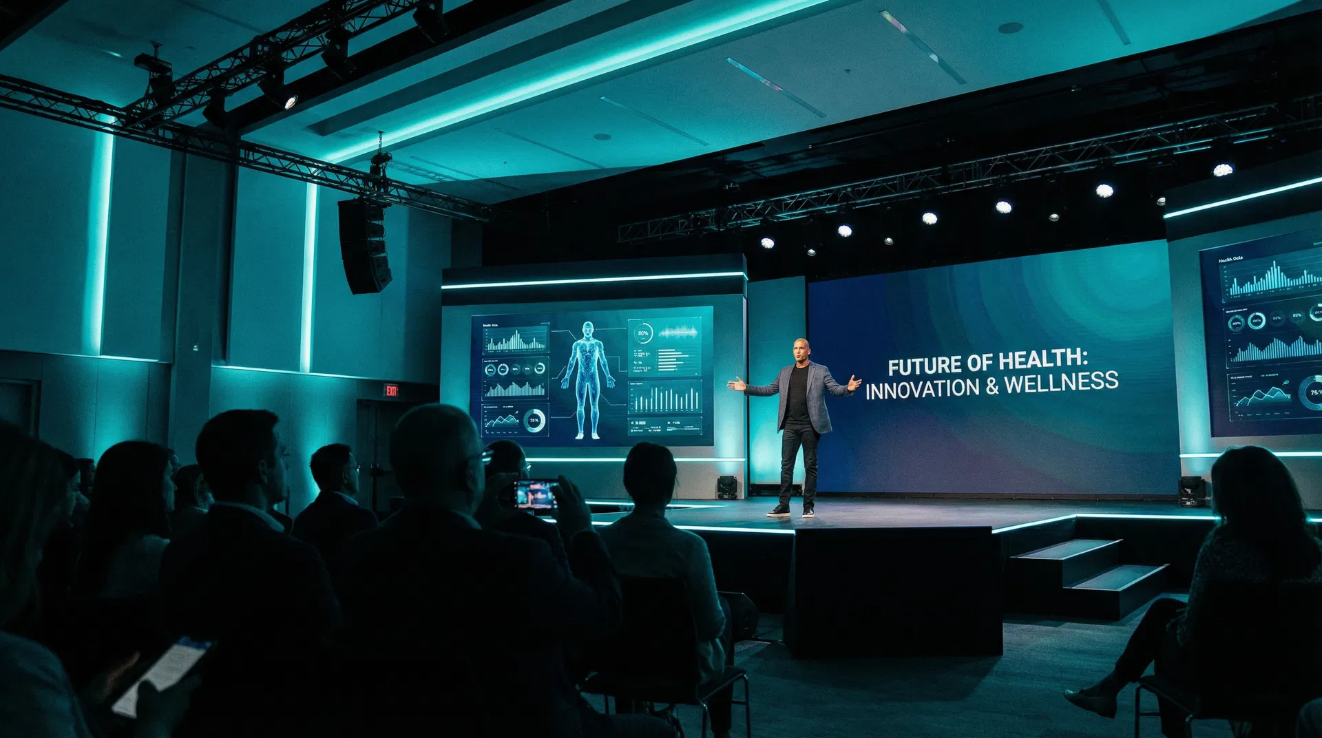 Keynote speaker on stage