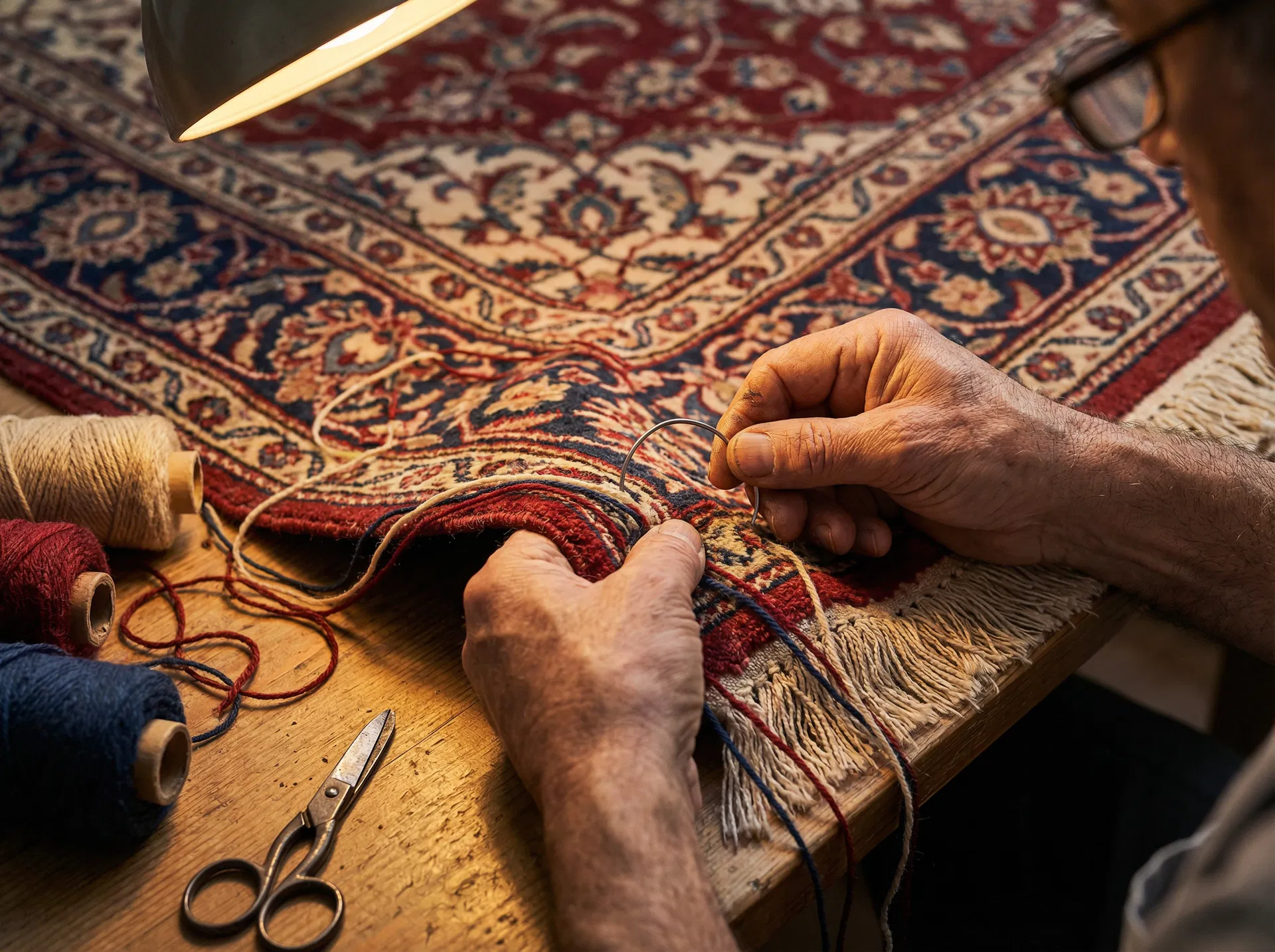 Fachgerechte Teppichrestaurierung – Fransenreparatur