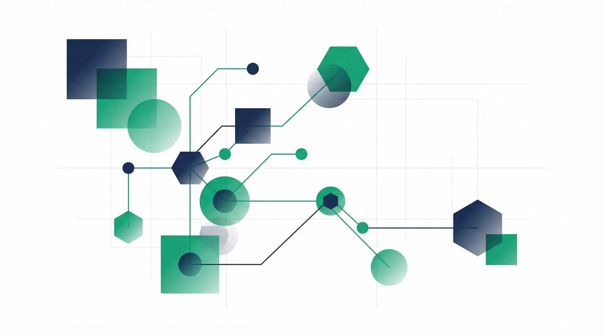 Abstrakte Darstellung des SEO Booster Service-Netzwerks