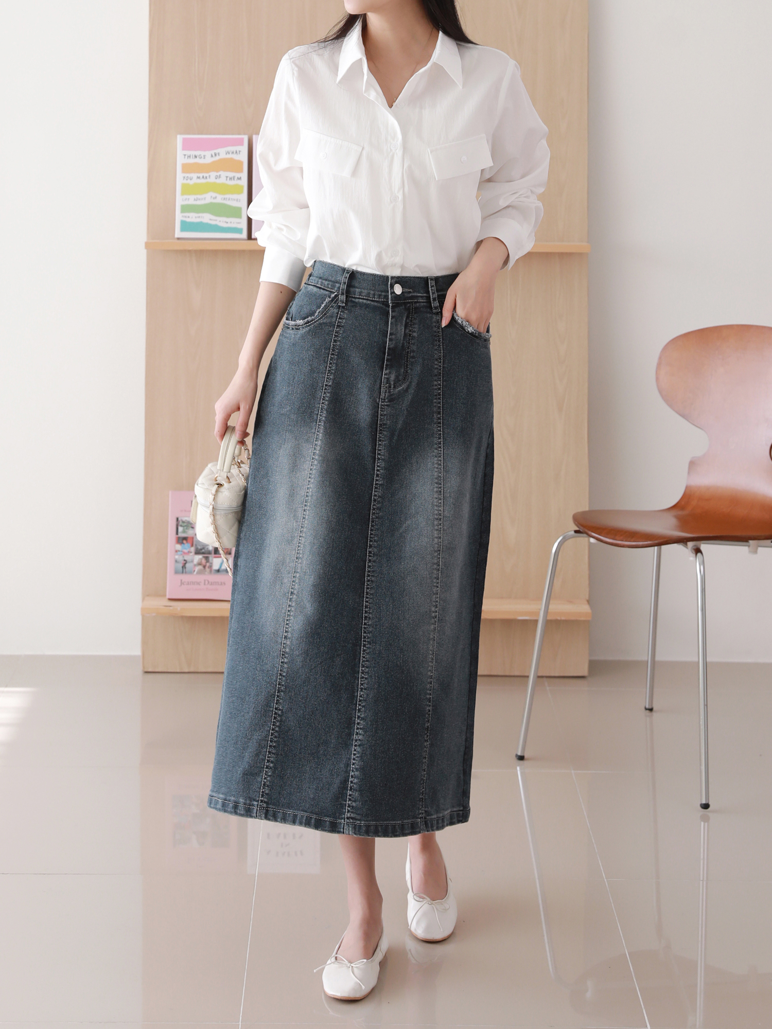 SK25-2 진청 스커트