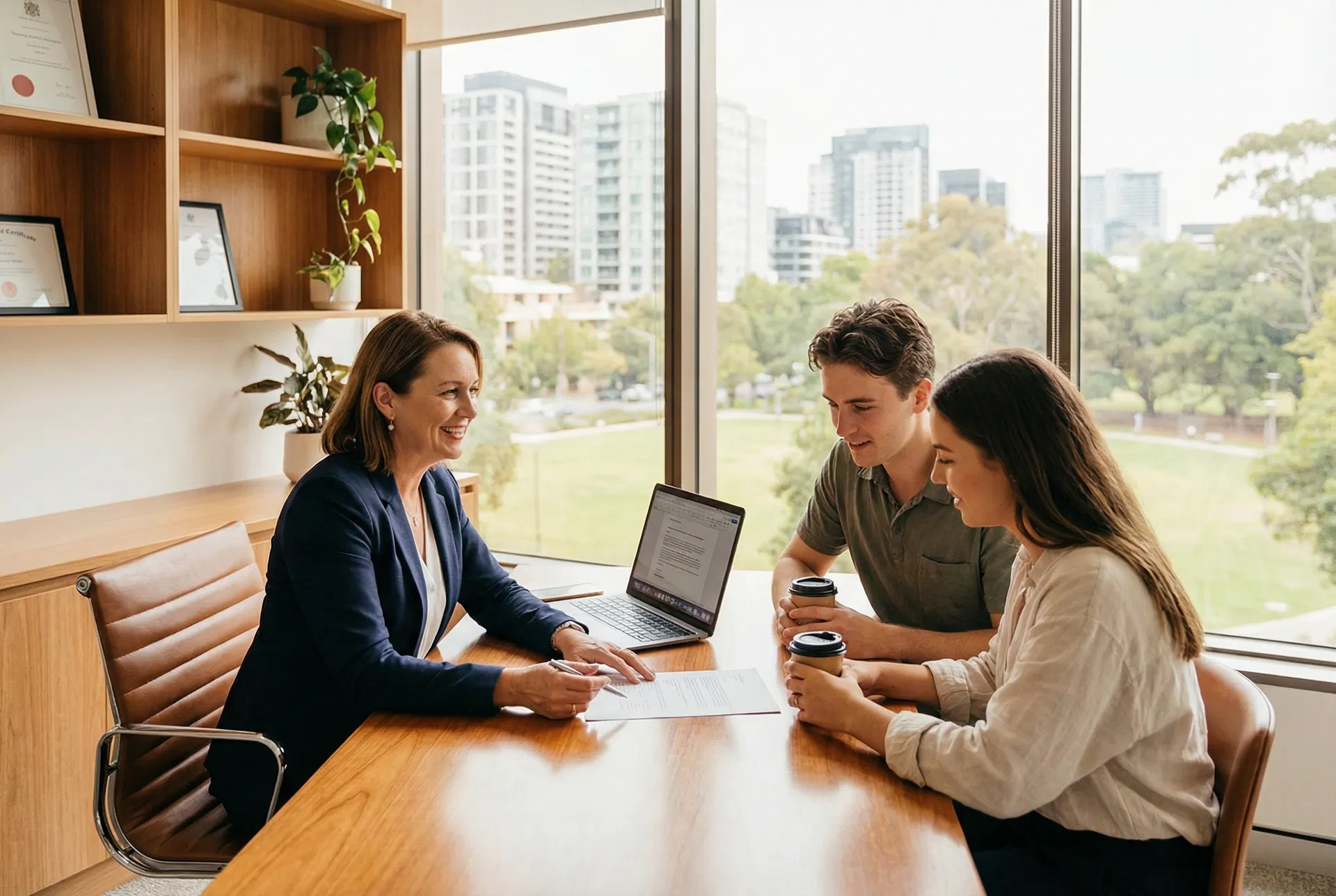 Financial advisor in a consultation meeting with clients