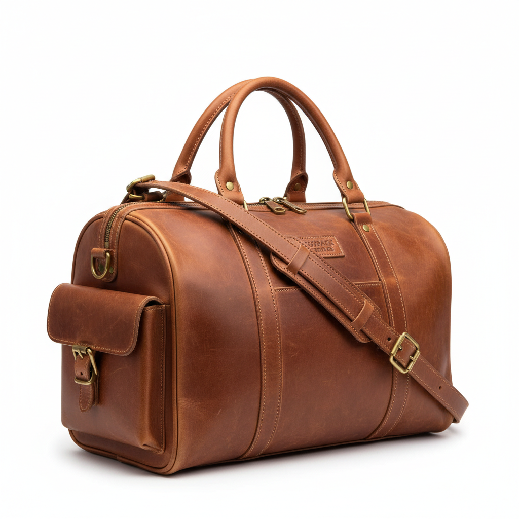 Classic Leather Overnight Bag