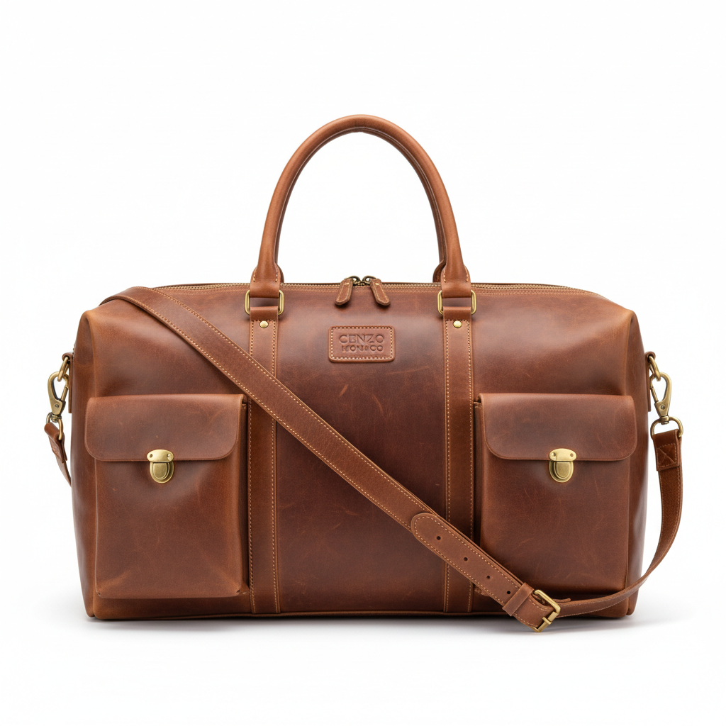 Monaco Leather Weekender Bag