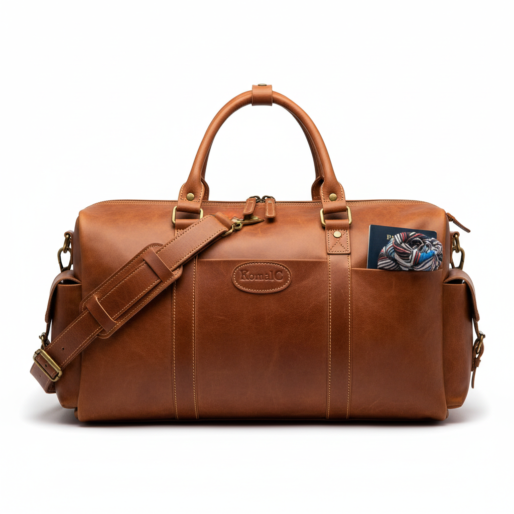 Full Grain Leather Duffel Bag