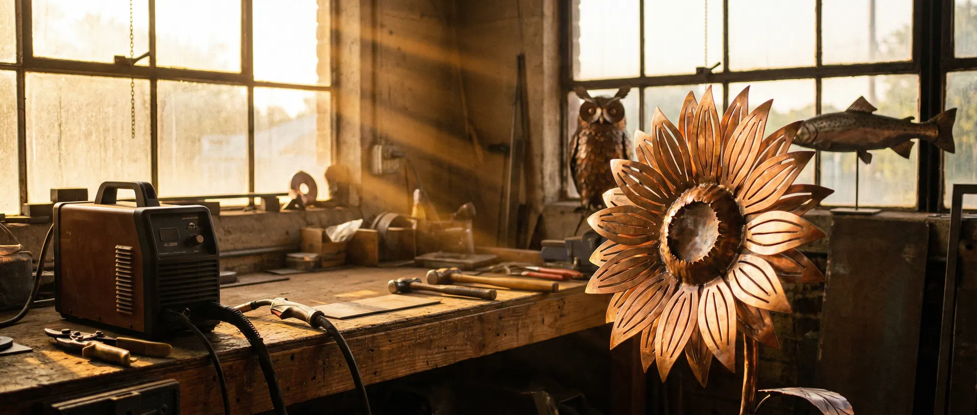 Martie's metal sculpture workshop