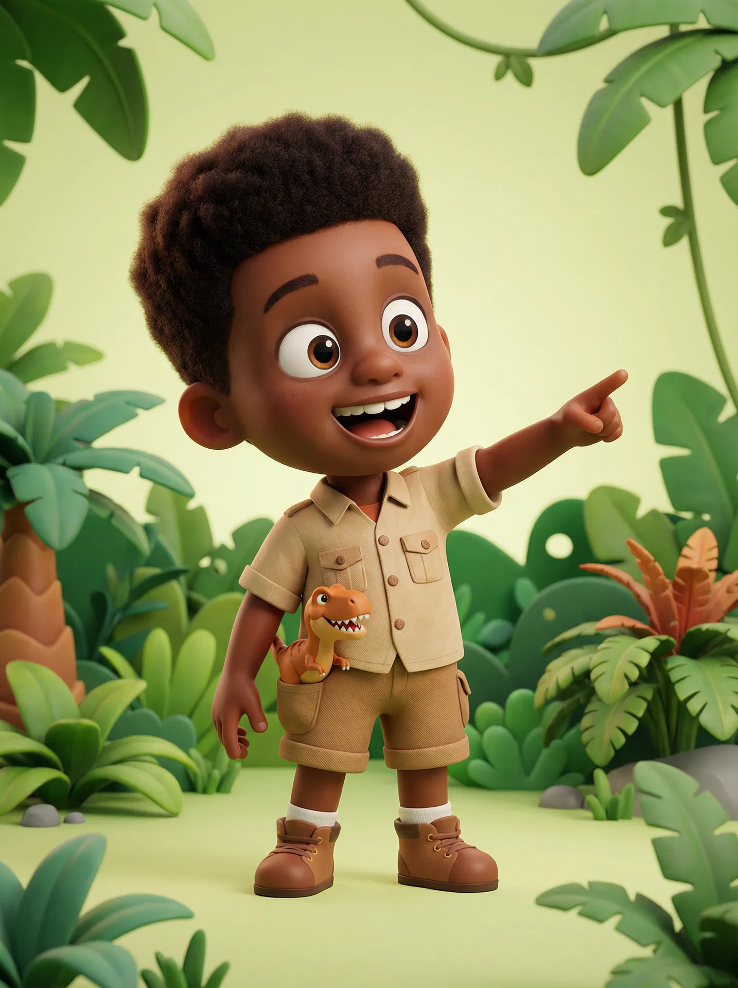 Marcus's Pixar transformation - Dinosaur theme