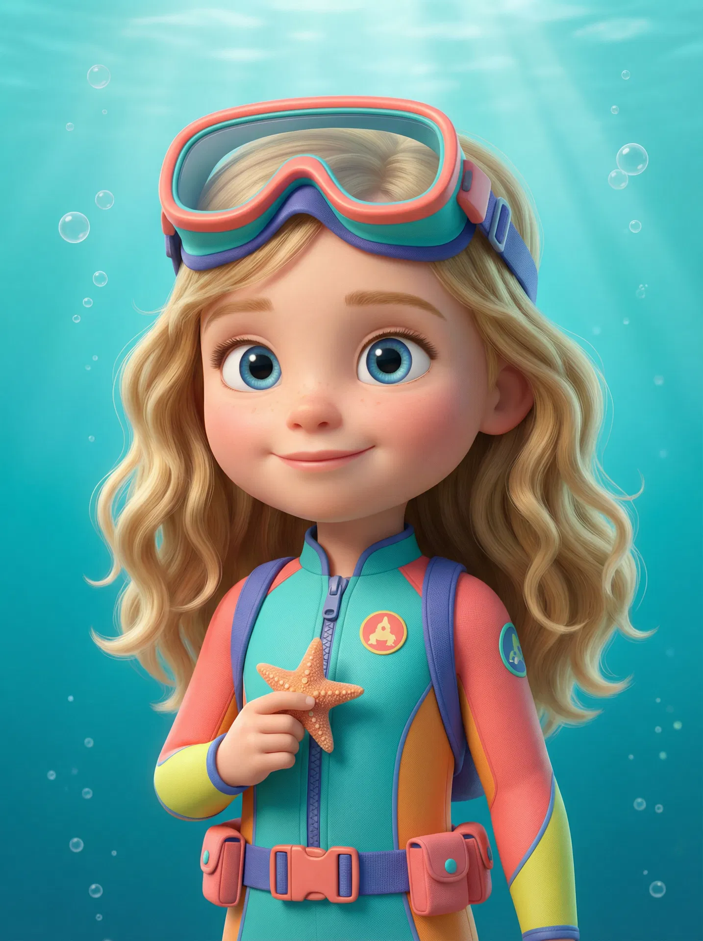 Emma's Pixar transformation - Underwater theme