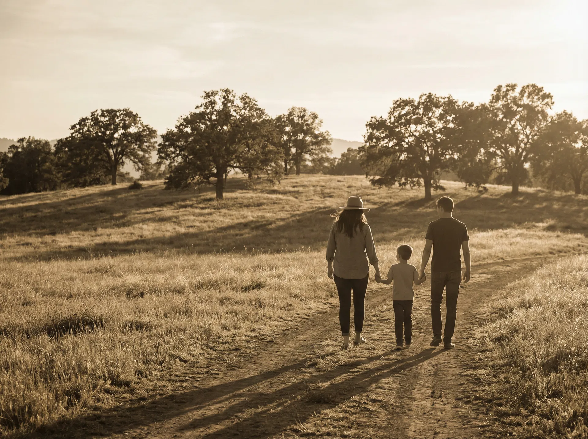 Family walking together