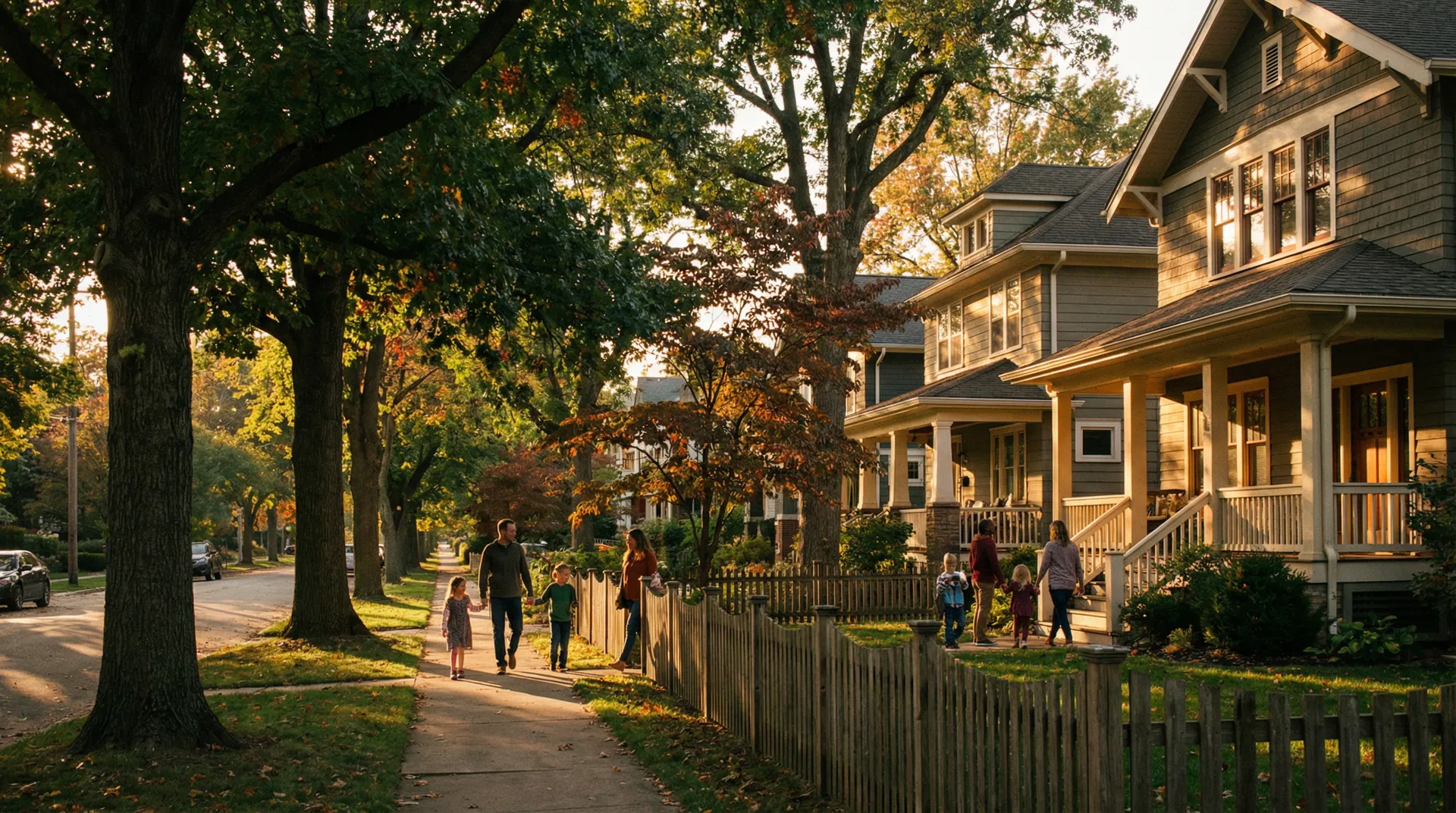 Tree-lined residential community
