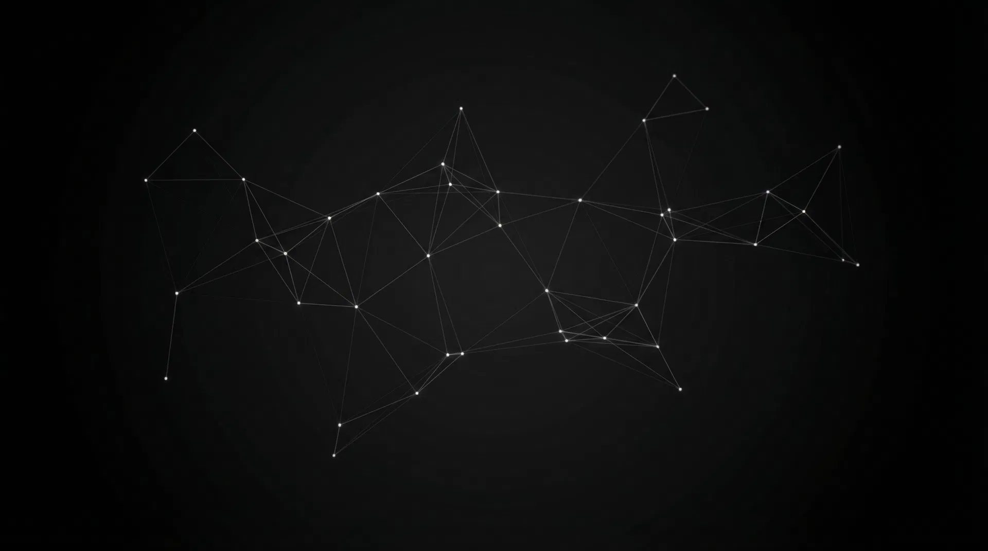 Abstract network of luminous constellation lines representing digital systems and connectivity