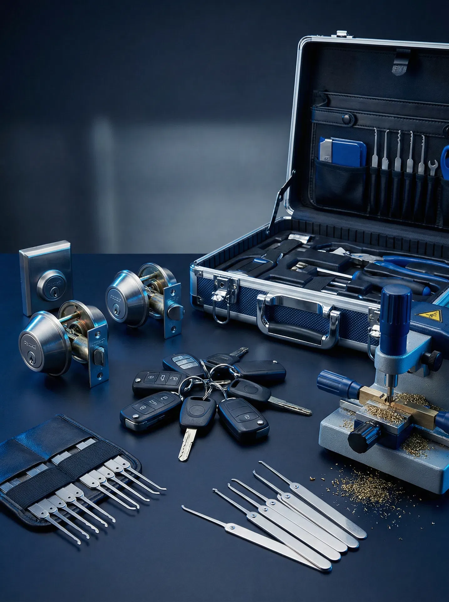 Professional locksmith tools and equipment