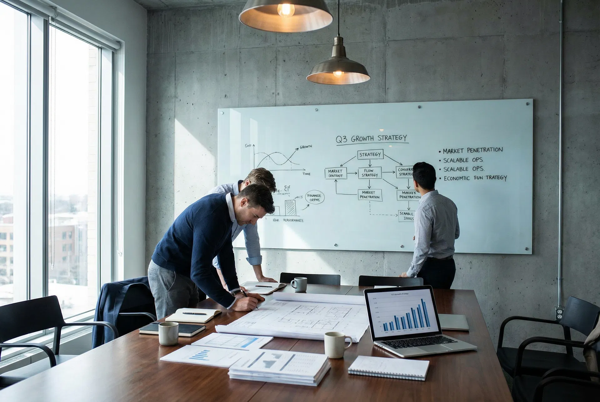 Business consulting strategy session — Dorian Carter advising across technology, retail, restaurants, and corporate real estate