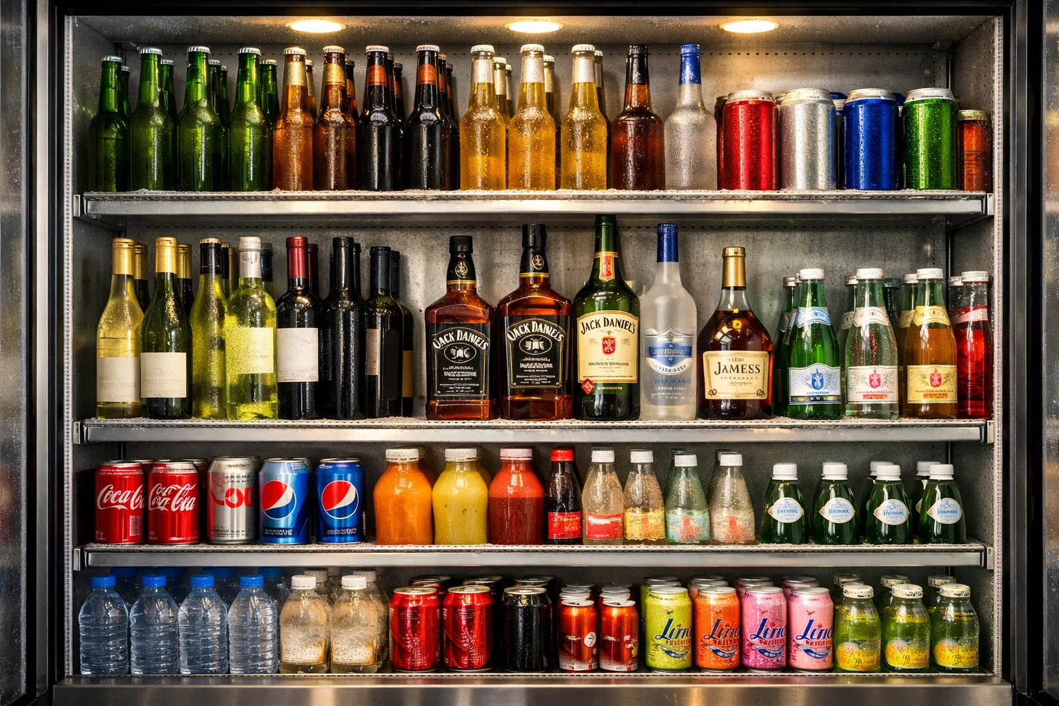 Refrigerator with cold drinks