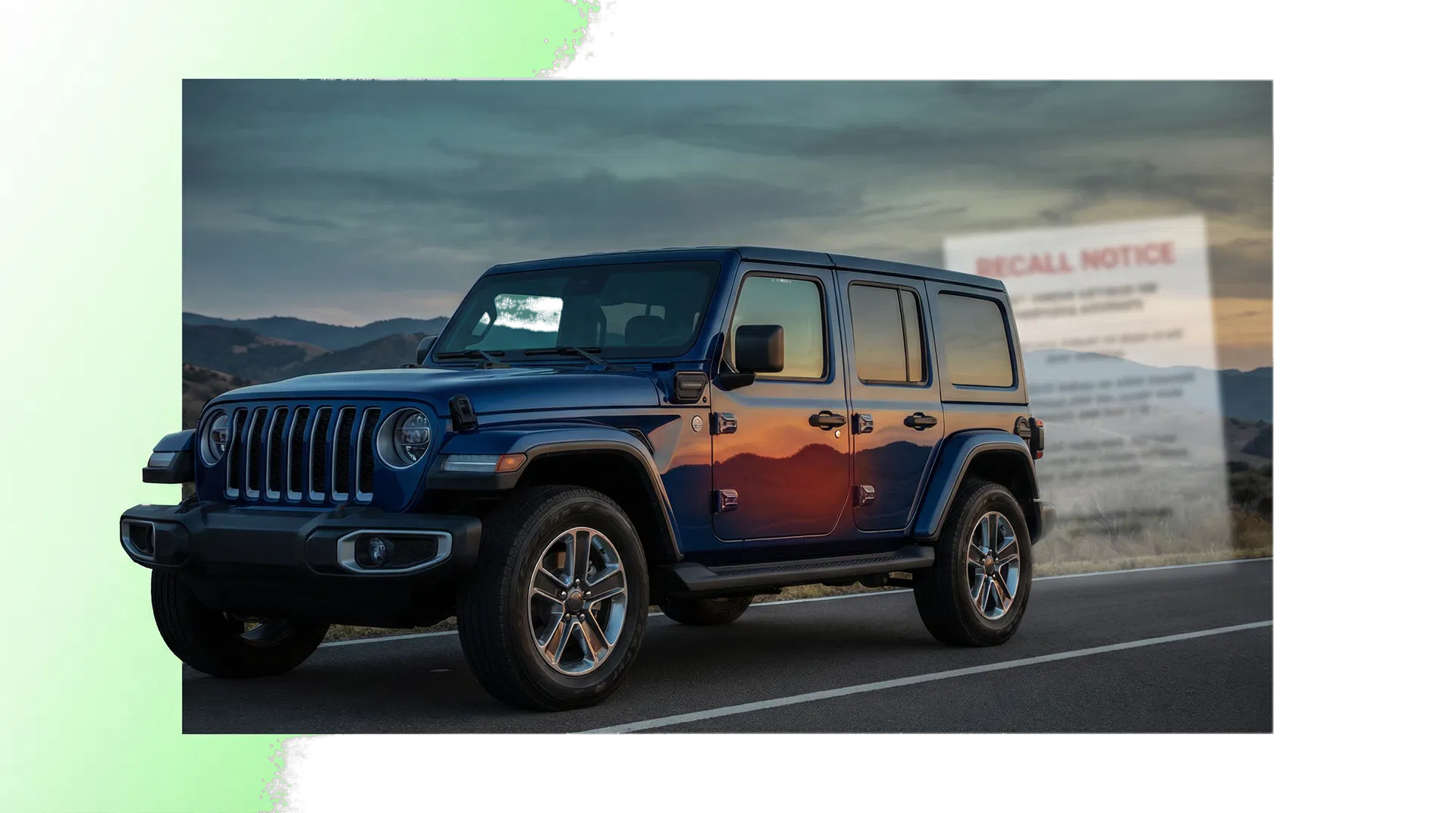 Jeep 4xe recall vehicle on a California roadway