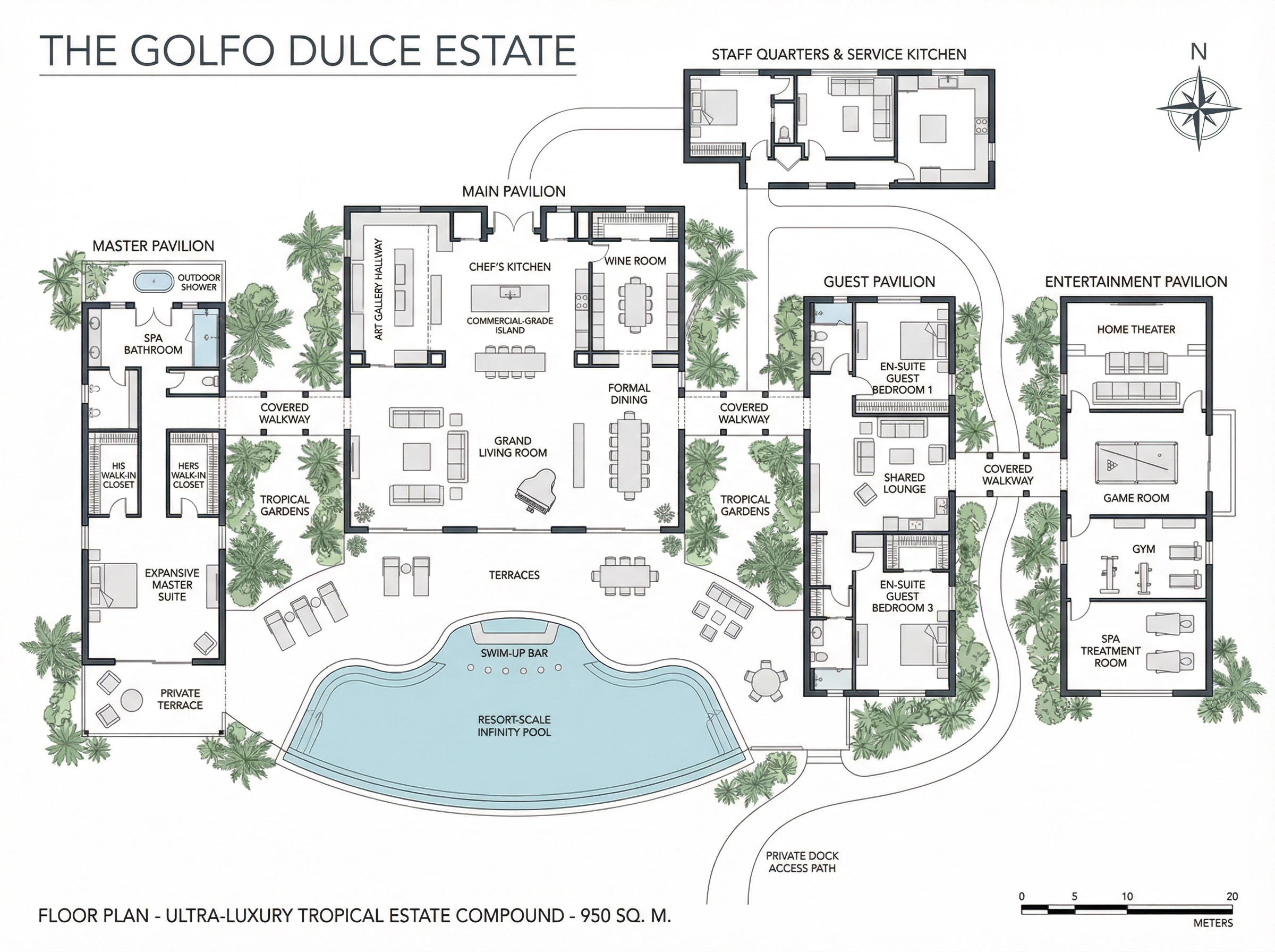 The Golfo Dulce Estate Floor Plan