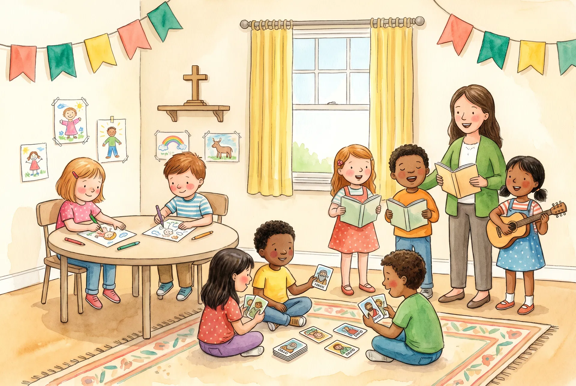 Escuela dominical usando La Misión