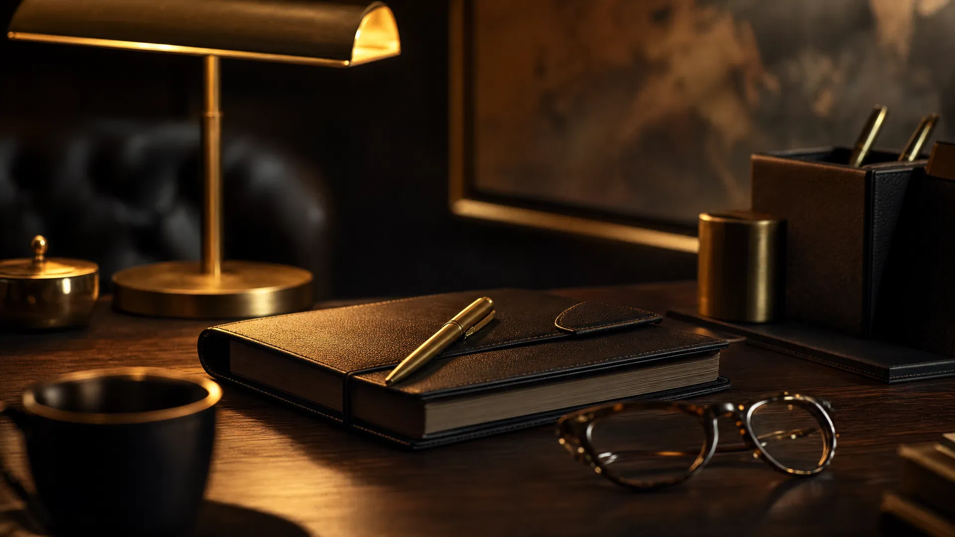 Elegant desk with notebook and pen representing thorough coverage gap analysis and policy review