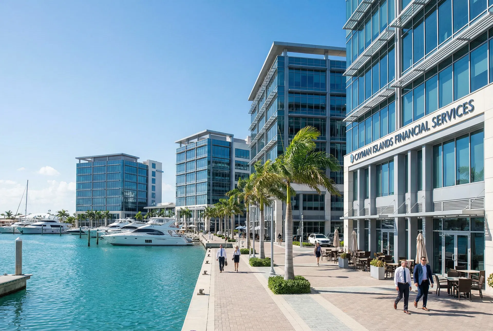 George Town financial district — the Cayman Islands' commercial hub