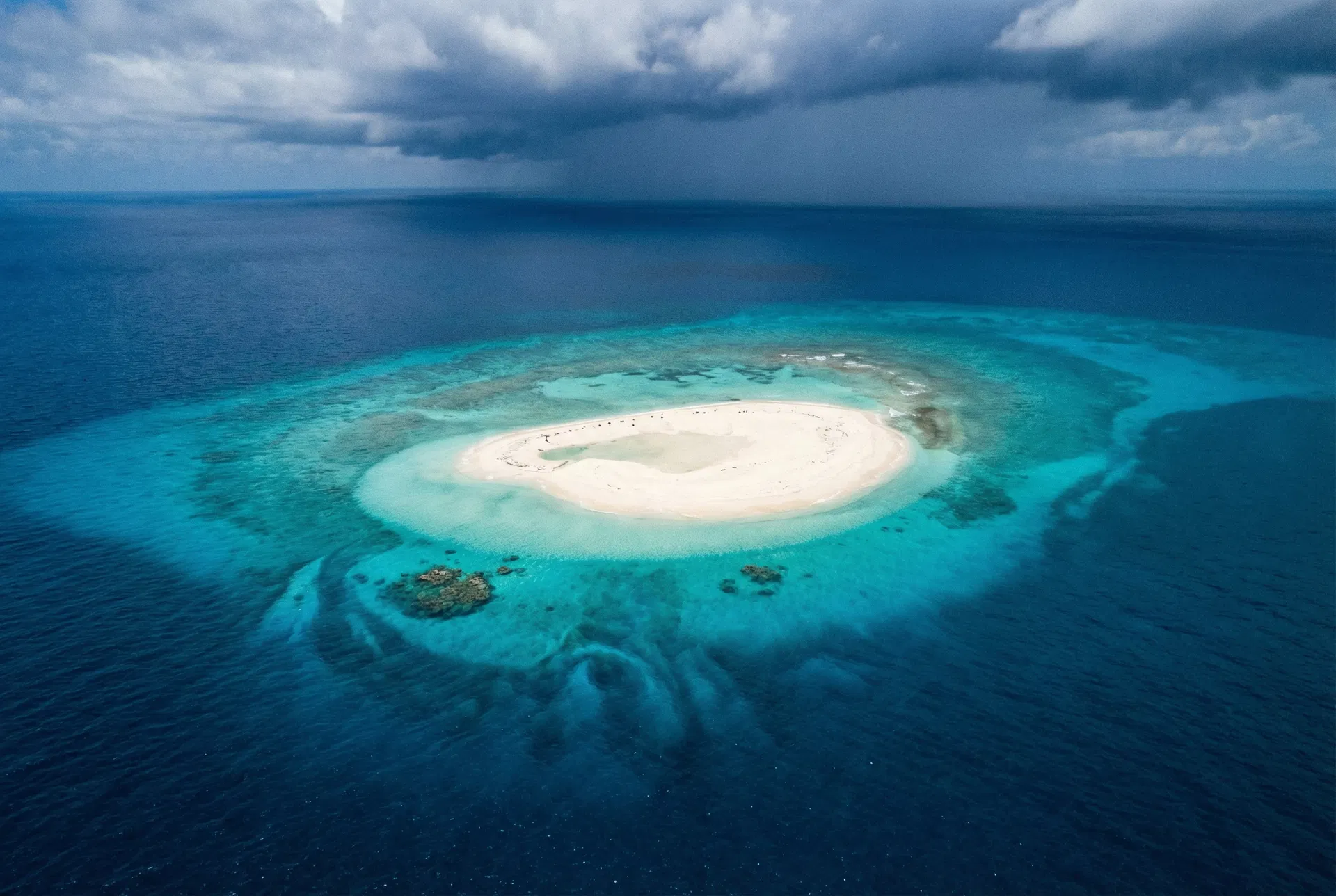 Stingray City sandbar — wild and remote