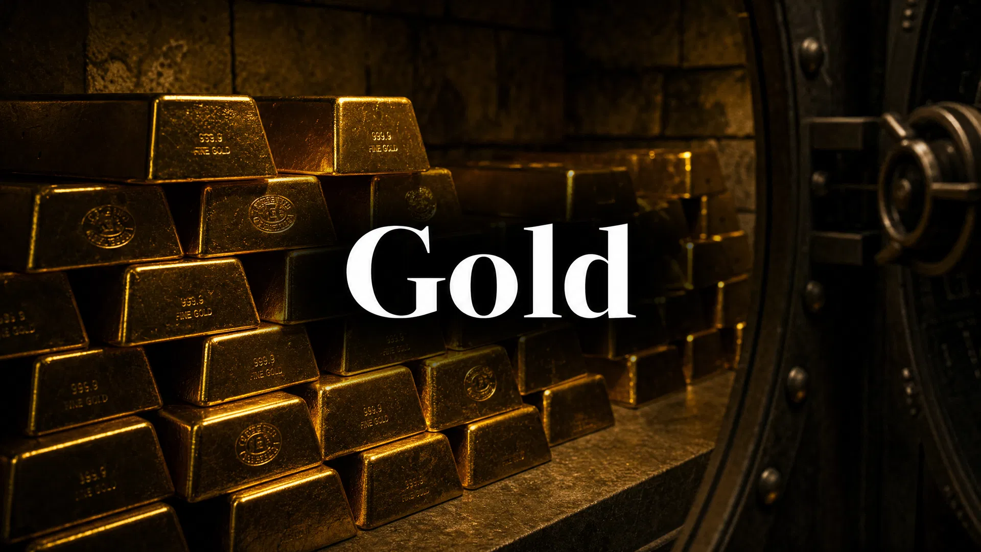 Goldbarren im Tresor