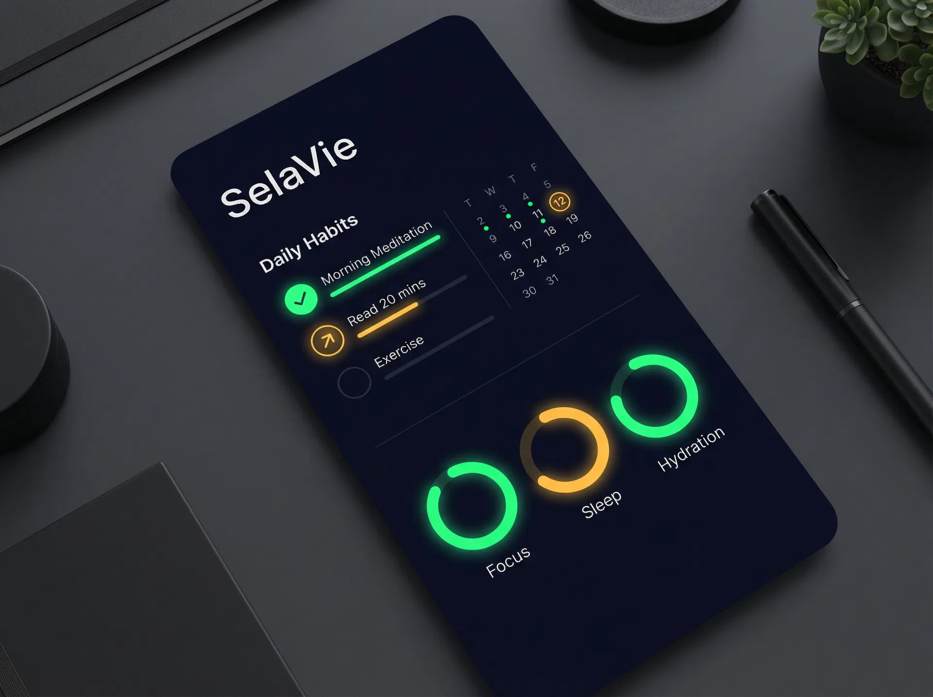 SelaVie — Nawyki & Czas