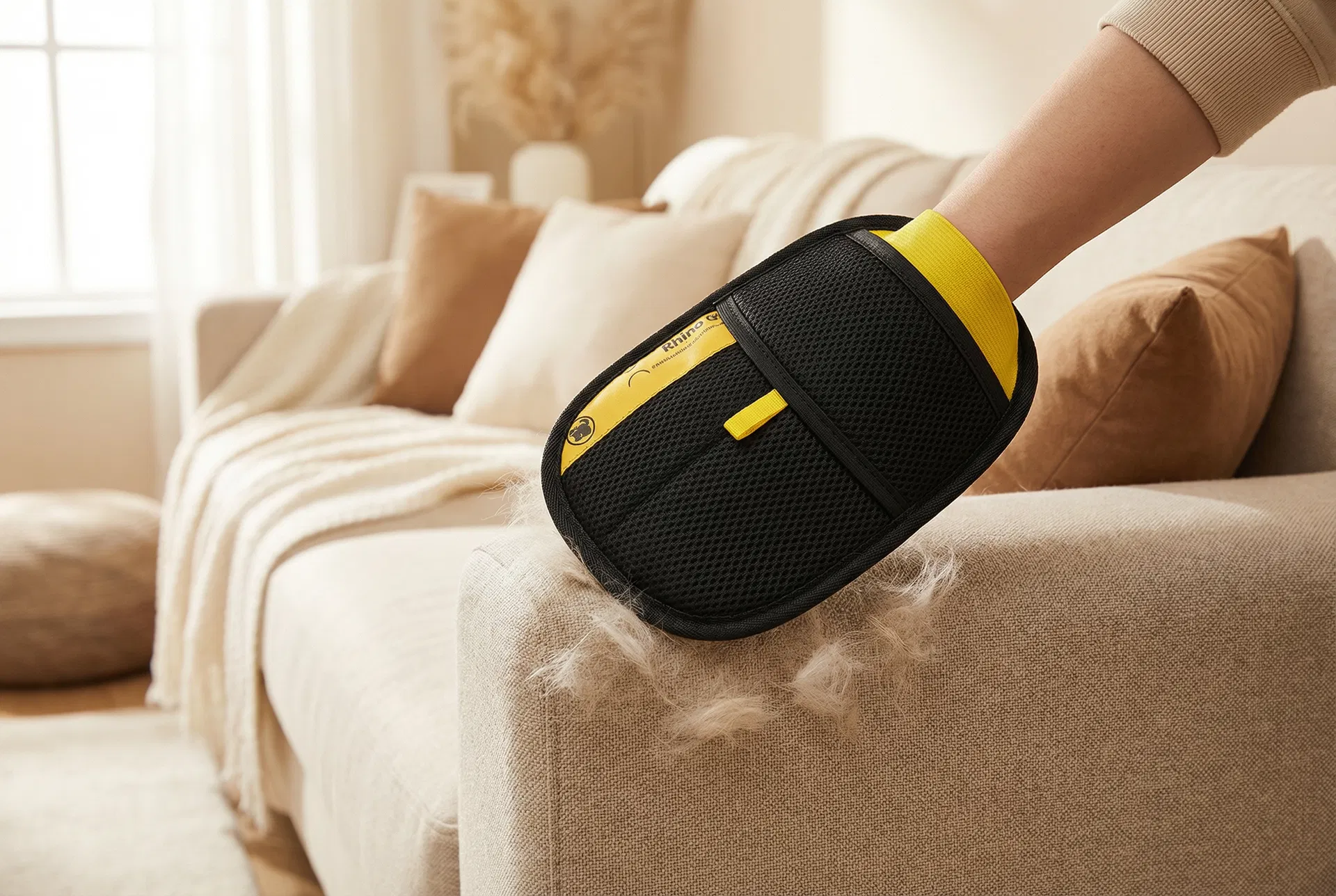 PetGlove Pro cleaning a sofa