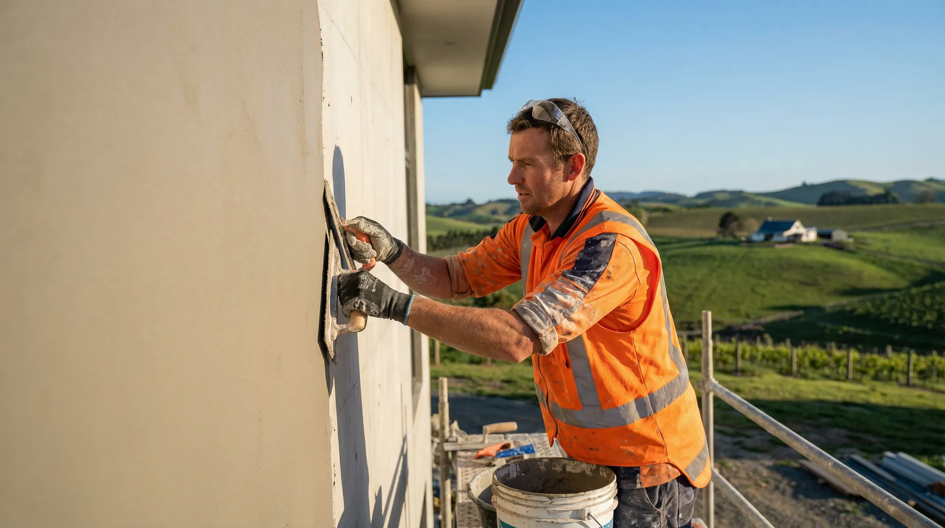 Exterior plastering
