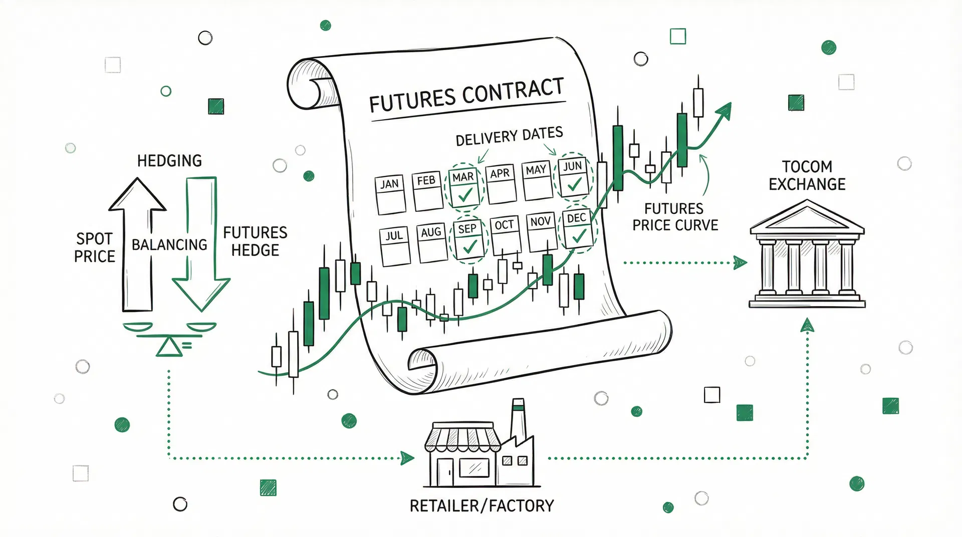 Electricity Futures Market Complete Guide: TOCOM/JEPX Contract Specs, Hedging Strategies, and Spot Price Dynamics
