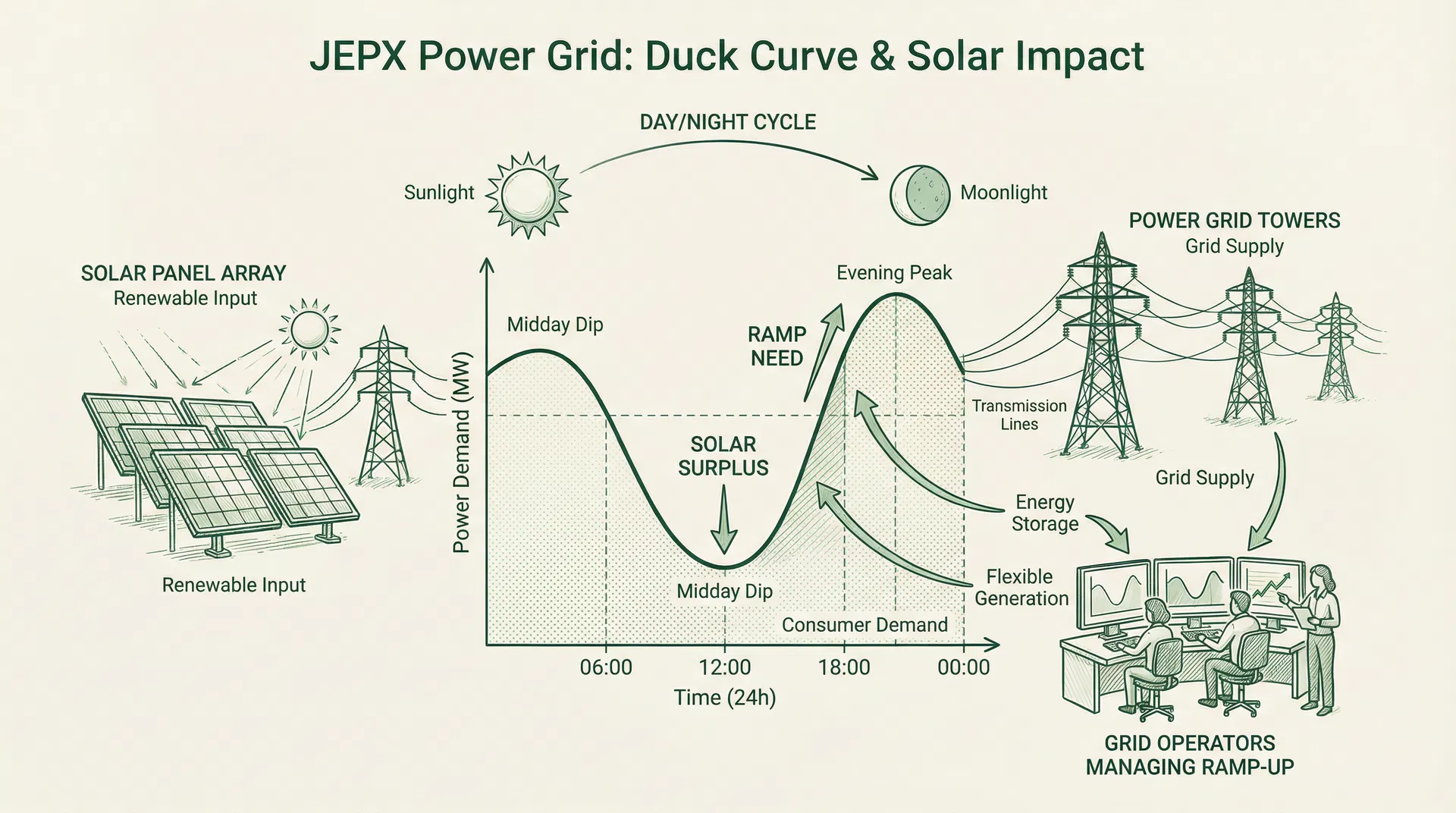 The Duck Curve Normalized: How Solar Power Is Reshaping JEPX Intraday Price Structure