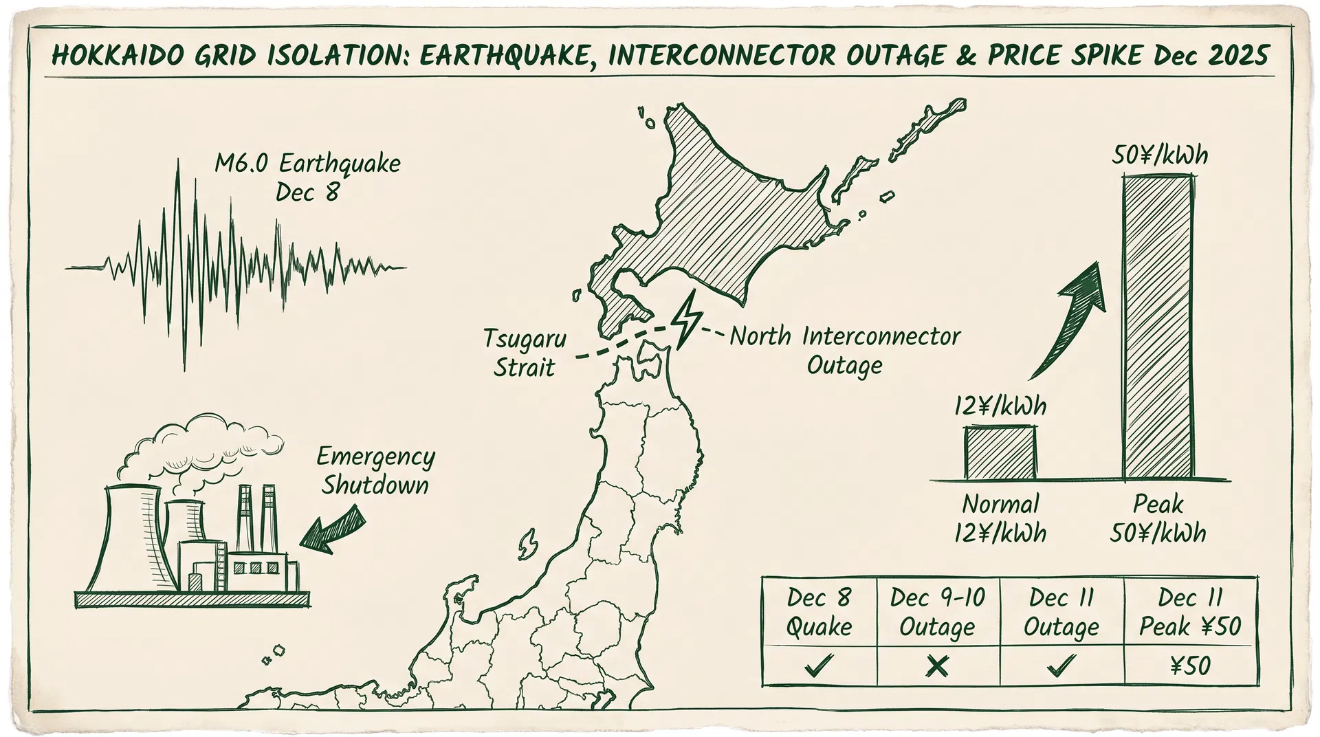 December 2025 Hokkaido Price Anomaly: Earthquake, Interconnector Outage and Cascade Effects
