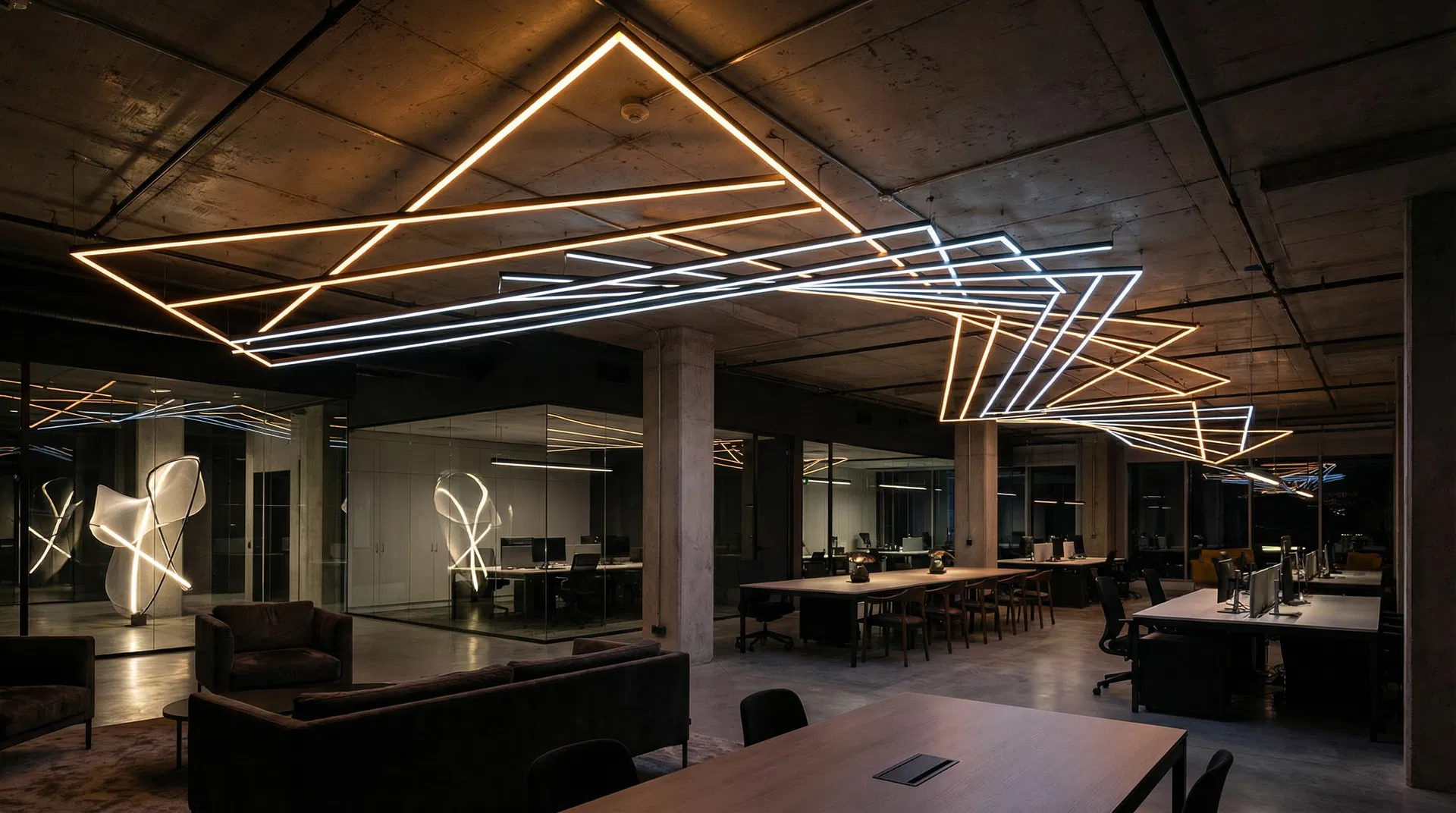 Commercial LED lighting installation