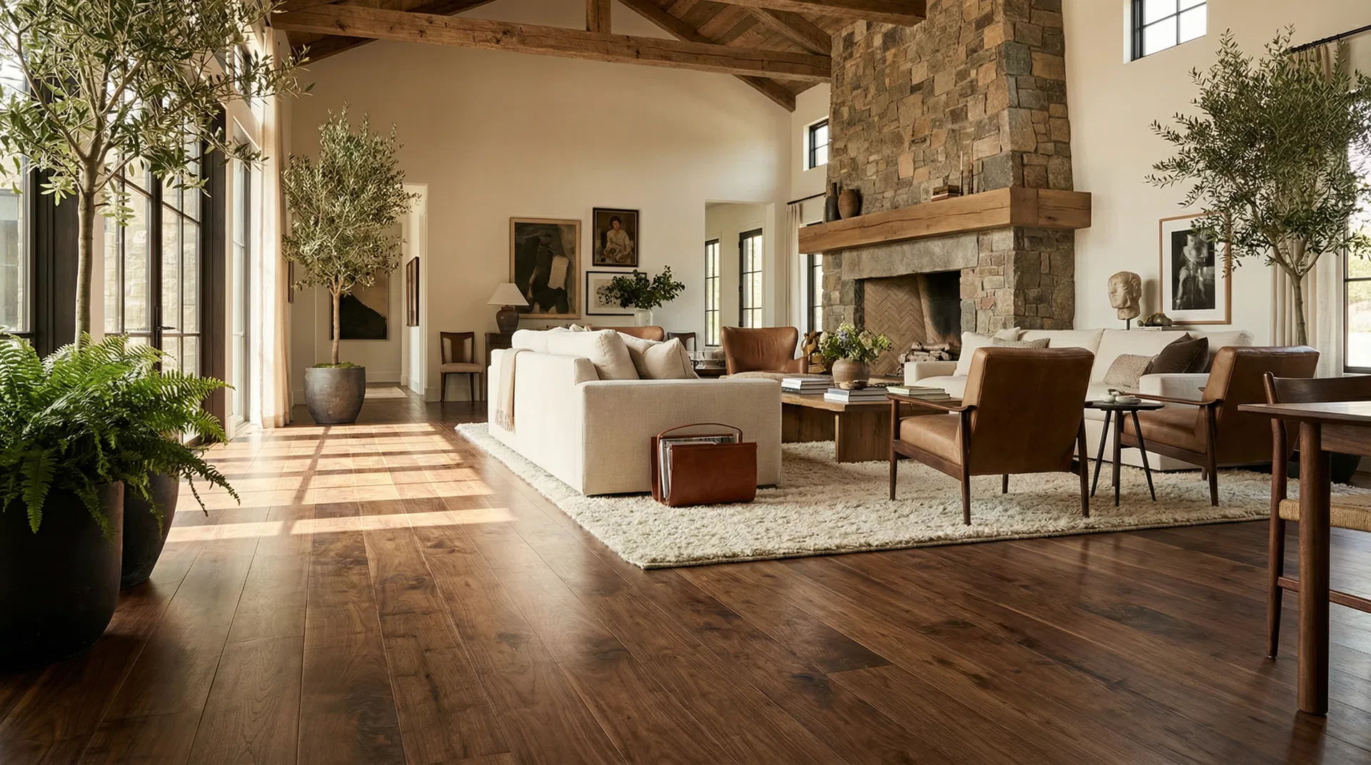 Beautiful hardwood floor in a luxury home