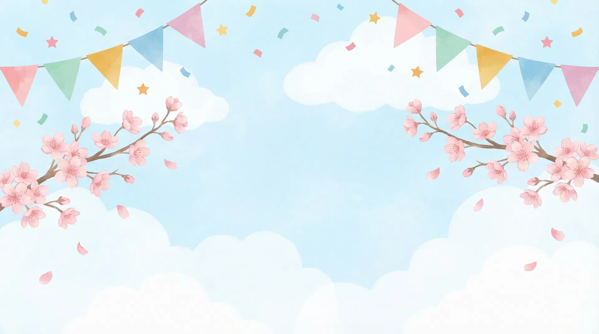 Spring celebration banner
