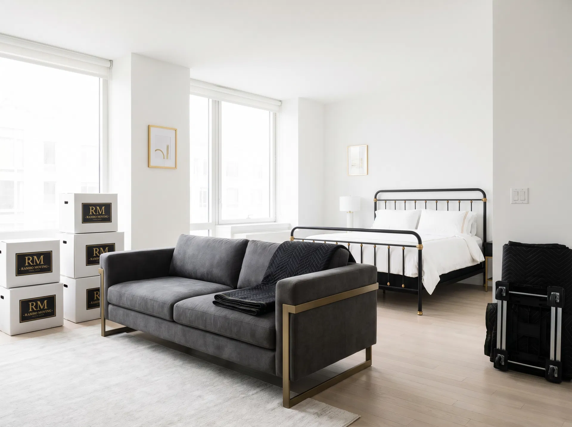 Clean apartment setup representing careful and efficient moving service