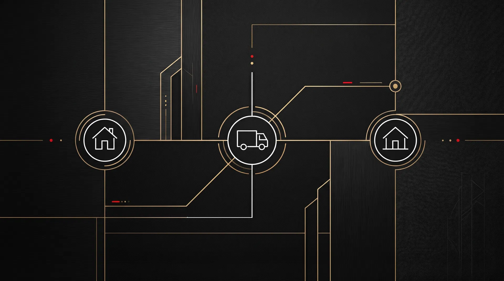 Abstract route pattern background inspired by the Rambo Moving brand