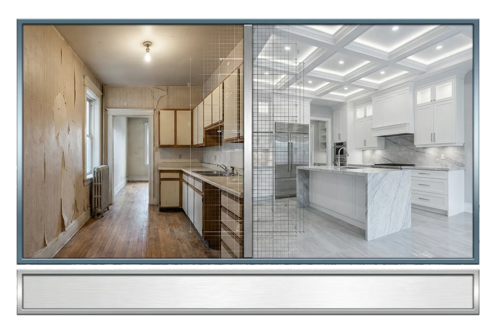 Before and after apartment renovation comparison