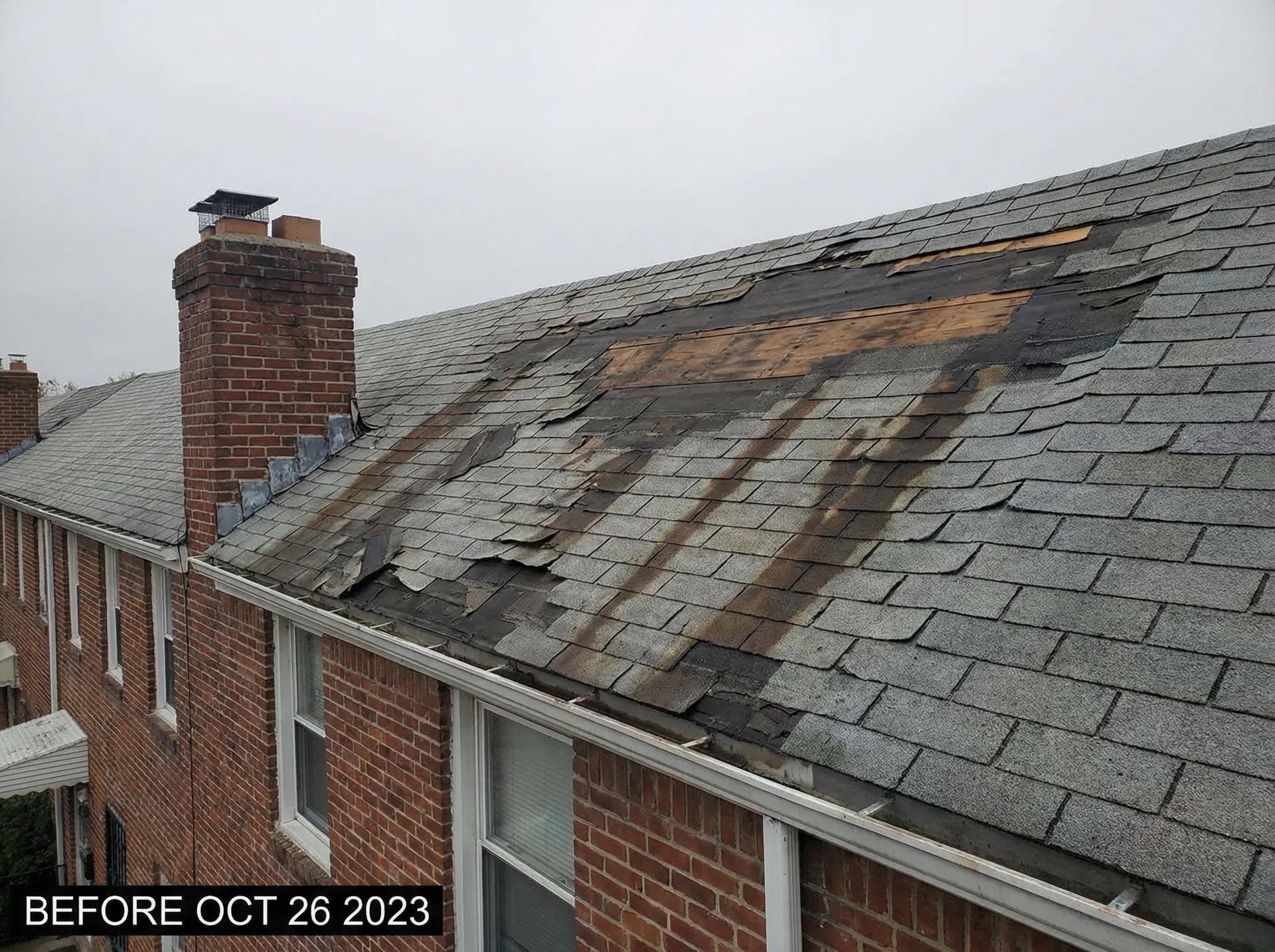 Before roof replacement
