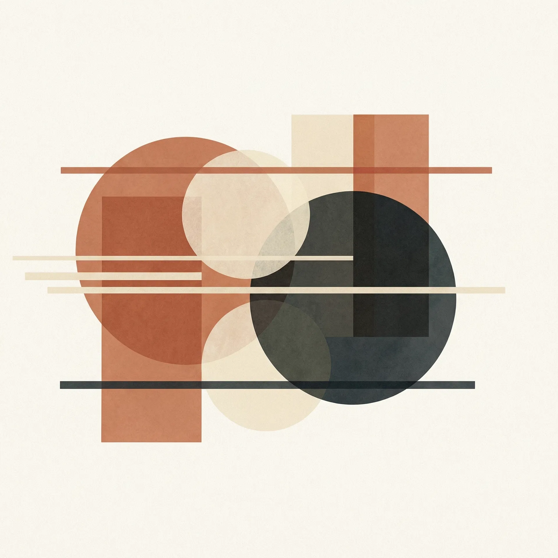 Abstract geometric illustration evoking content systems and interconnected structures