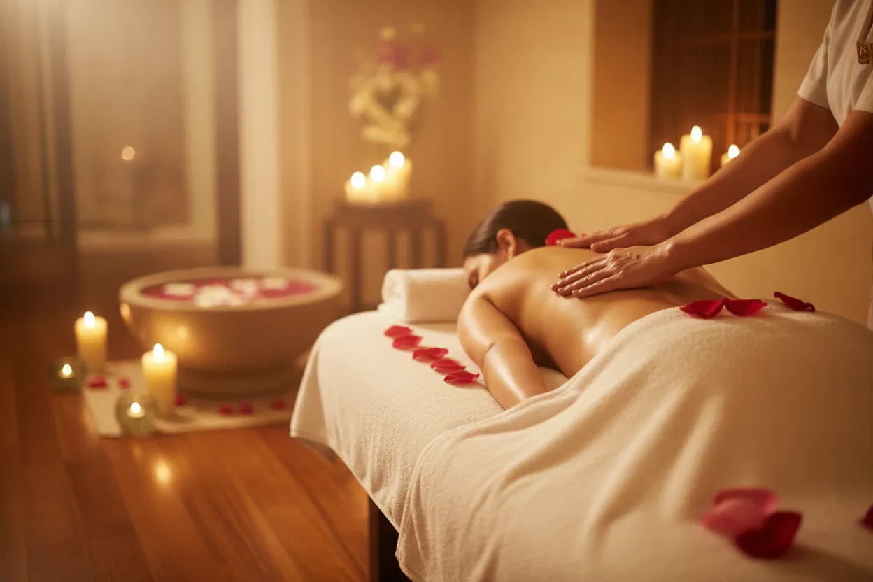 Massagem relaxante no Ônix Spa