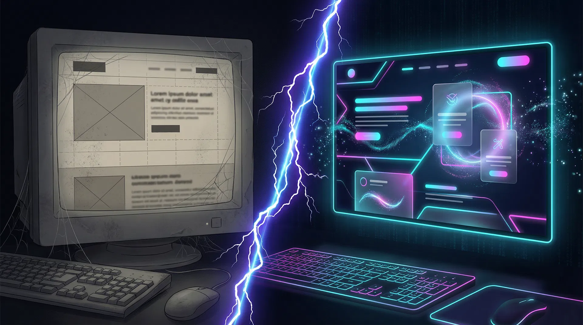 Website transformation — before and after