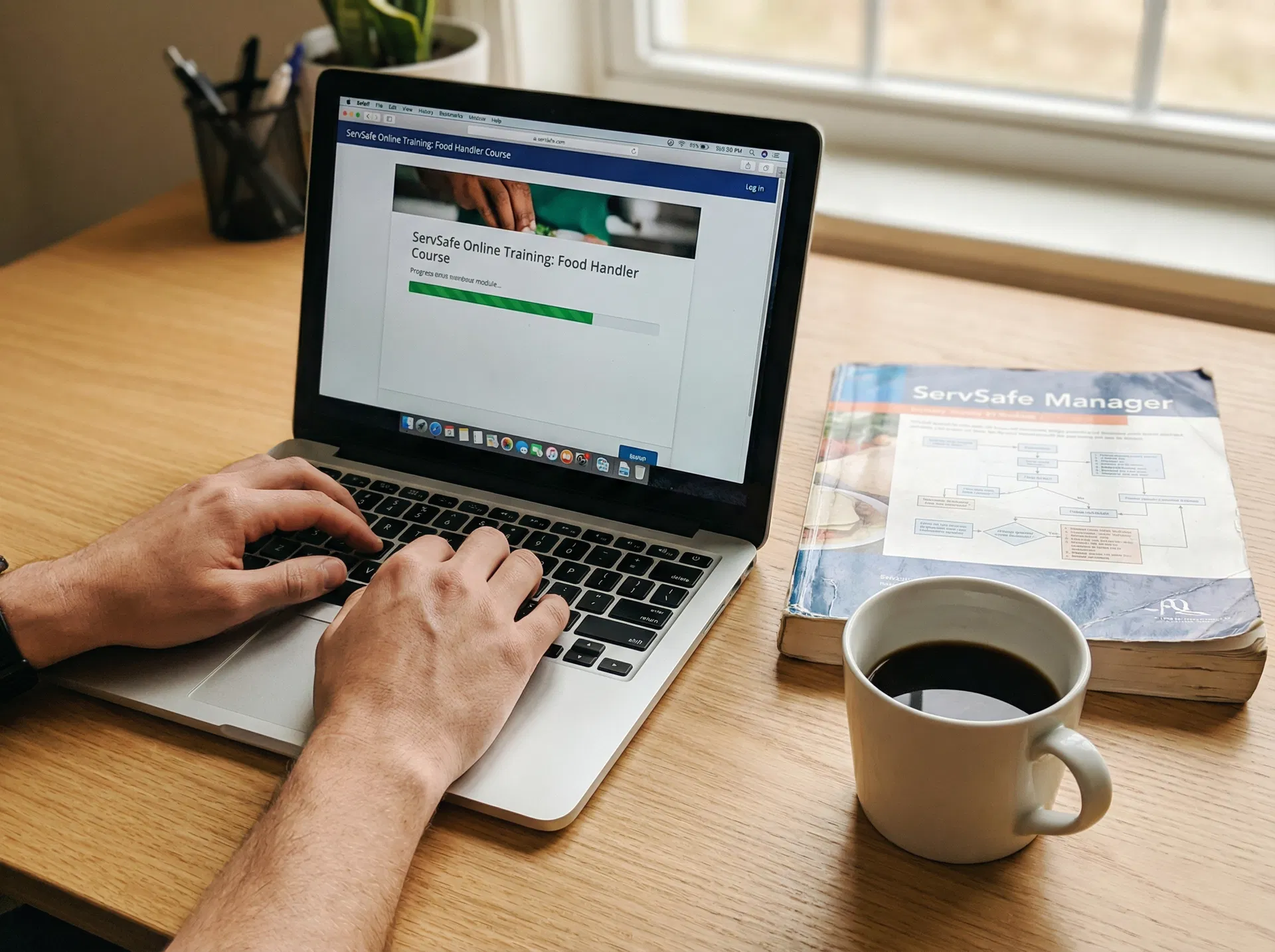 Online food safety training with ServSafe