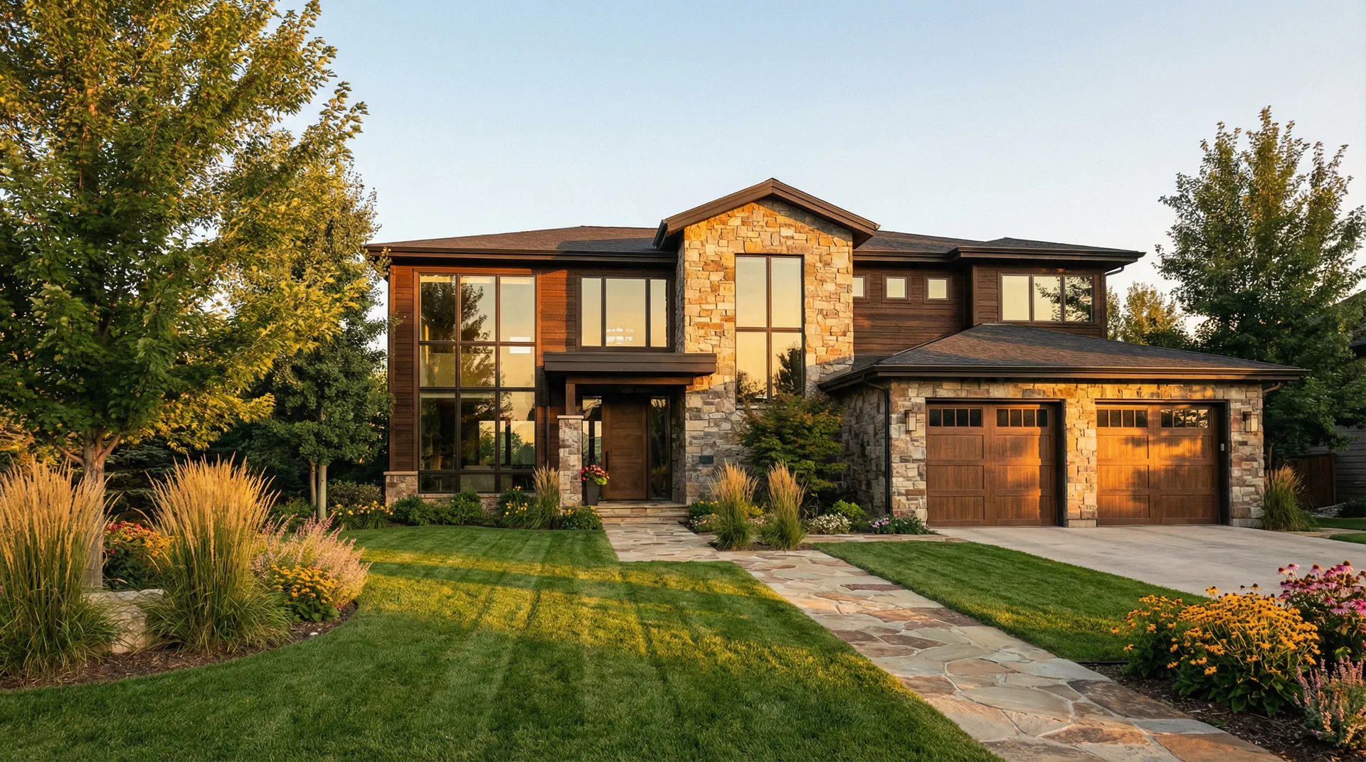 Beautiful home at golden hour